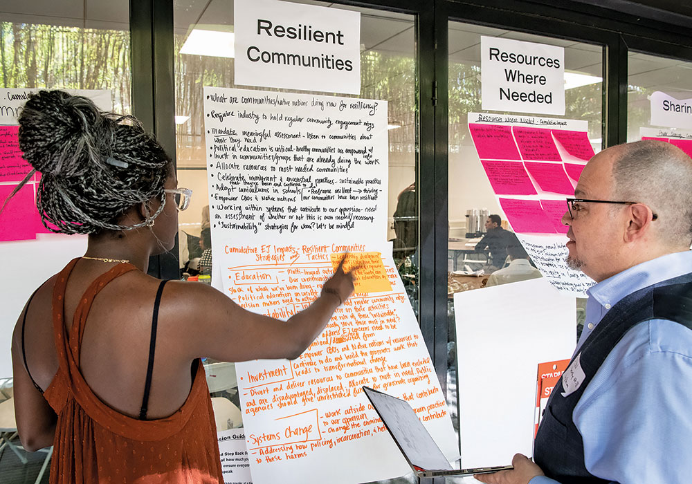 LA County hired BuroHappold Engineering to lead the two-year process of creating a new countywide sustainability plan. Community members identify priorities. Photo courtesy LA County.